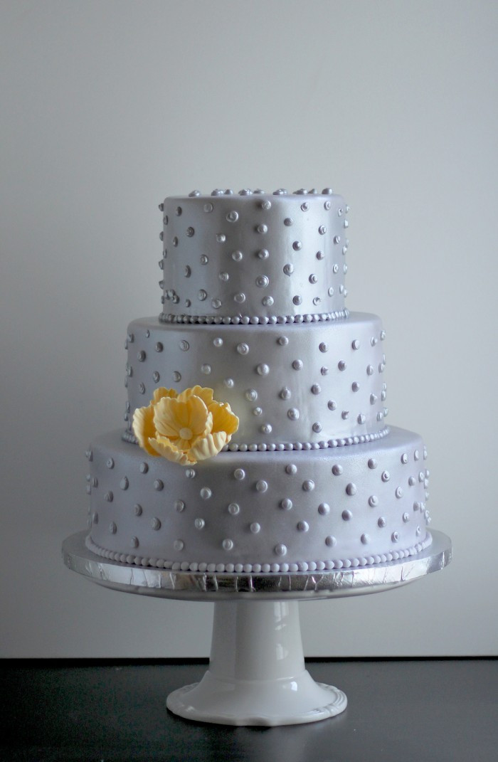Silver Wedding Cakes
 Nikki & Greg’s Silver Glam Wedding Cake