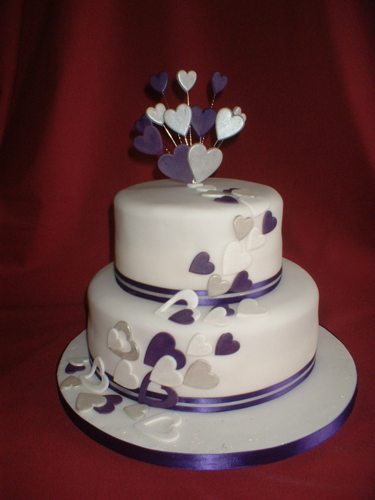 Simple 2 Tiered Wedding Cakes
 Simple 2 tier wedding cake designs idea in 2017