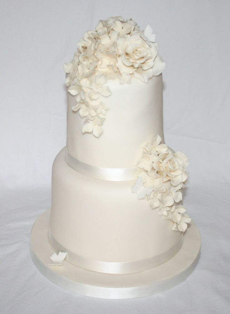 Simple 2 Tiered Wedding Cakes
 Simple 2 tier wedding cake designs idea in 2017