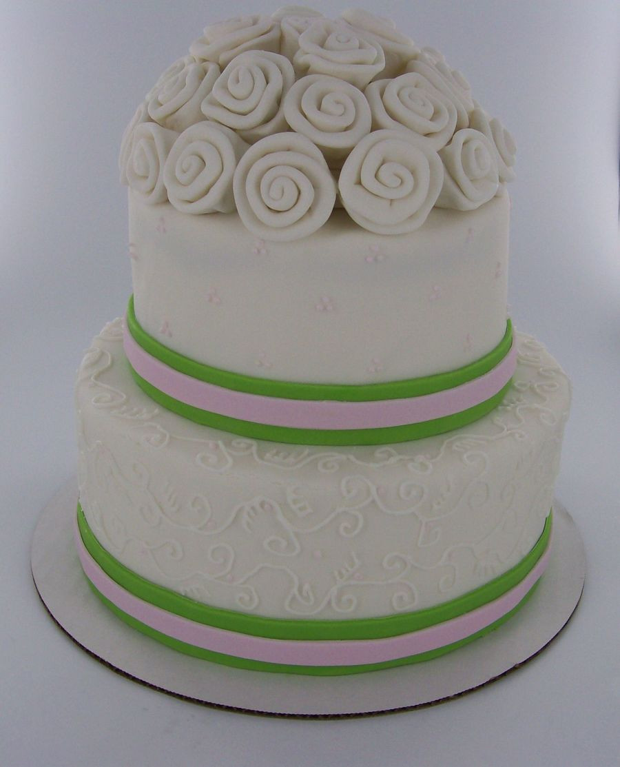 Simple 2 Tiered Wedding Cakes
 Simple Two Tier Wedding Cake CakeCentral