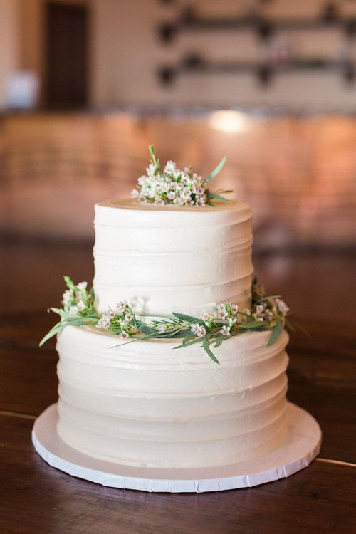 Simple 2 Tiered Wedding Cakes
 2 tier wedding messy buttercream cake from Sweet Treets at