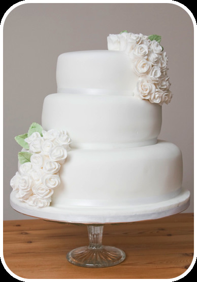 Simple 3 Tier Wedding Cakes
 CakeChannel World of Cakes Three Tier Simple White