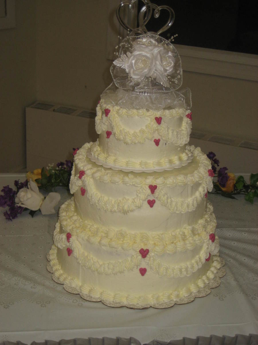 Simple 3 Tiered Wedding Cakes
 Simple Hearts 3 Tier Wedding Cake CakeCentral