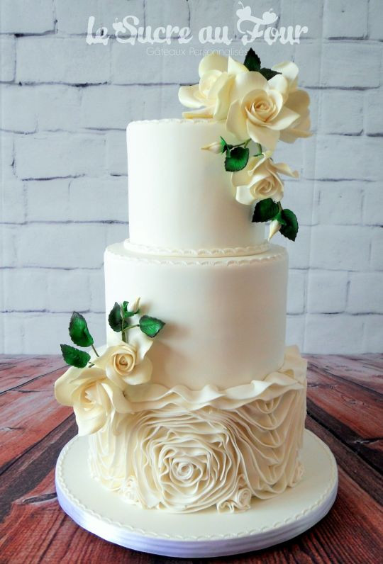 Simple And Elegant Wedding Cakes
 Simple Elegant wedding cake Cake by Sandra Major