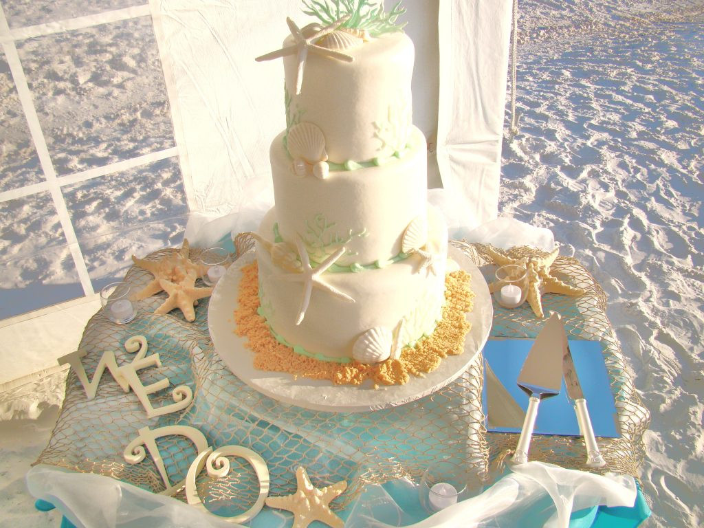 Simple Beach Wedding Cakes
 Simple Beach Wedding Cakes