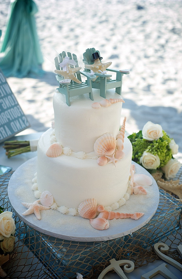 Simple Beach Wedding Cakes
 Beach Wedding Cakes 15 Incredibly Fun and Vibrant Ideas