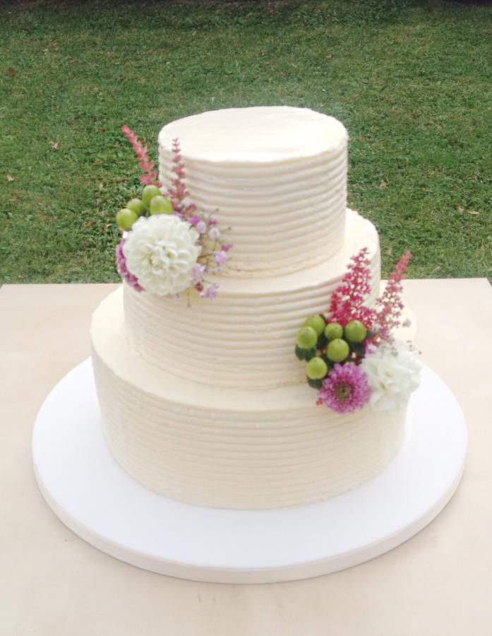 Simple Buttercream Wedding Cakes
 Simple buttercream wedding cake cake by Dasa CakesDecor