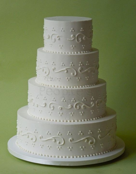 Simple Buttercream Wedding Cakes
 Beautiful simple buttercream cake by The People s Cake