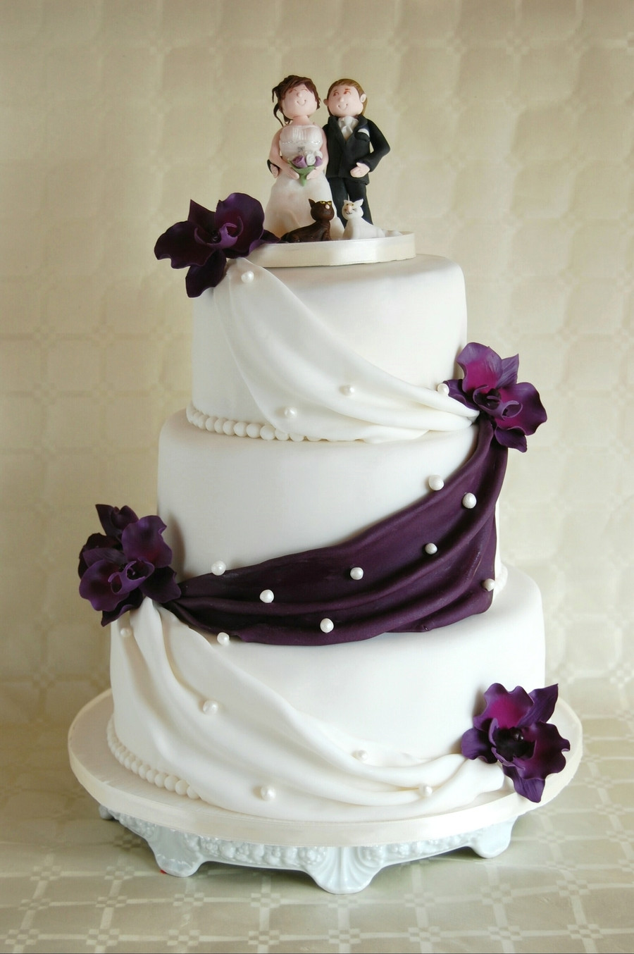 Simple Elegant Wedding Cakes
 Simple Elegant Wedding Cake Lilac Orchids CakeCentral