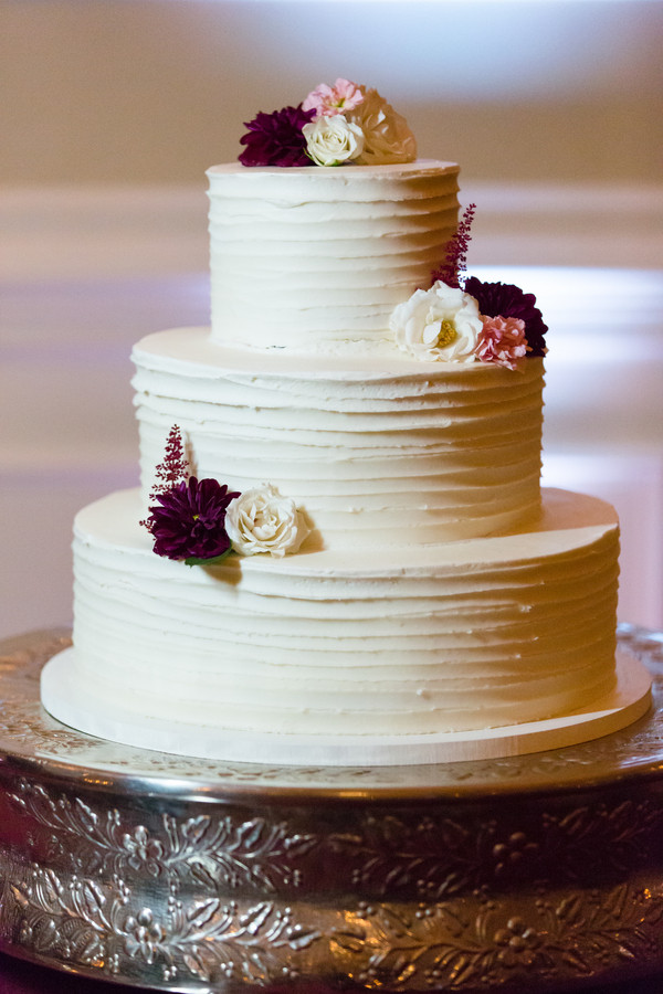 Simple Fall Wedding Cakes
 Aubergine & Marsala Classic NC Fall Wedding Katie