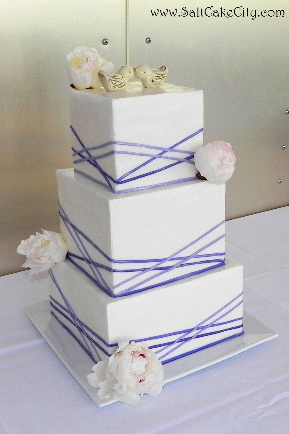 Simple Purple Wedding Cakes
 Salt Cake City July 2010