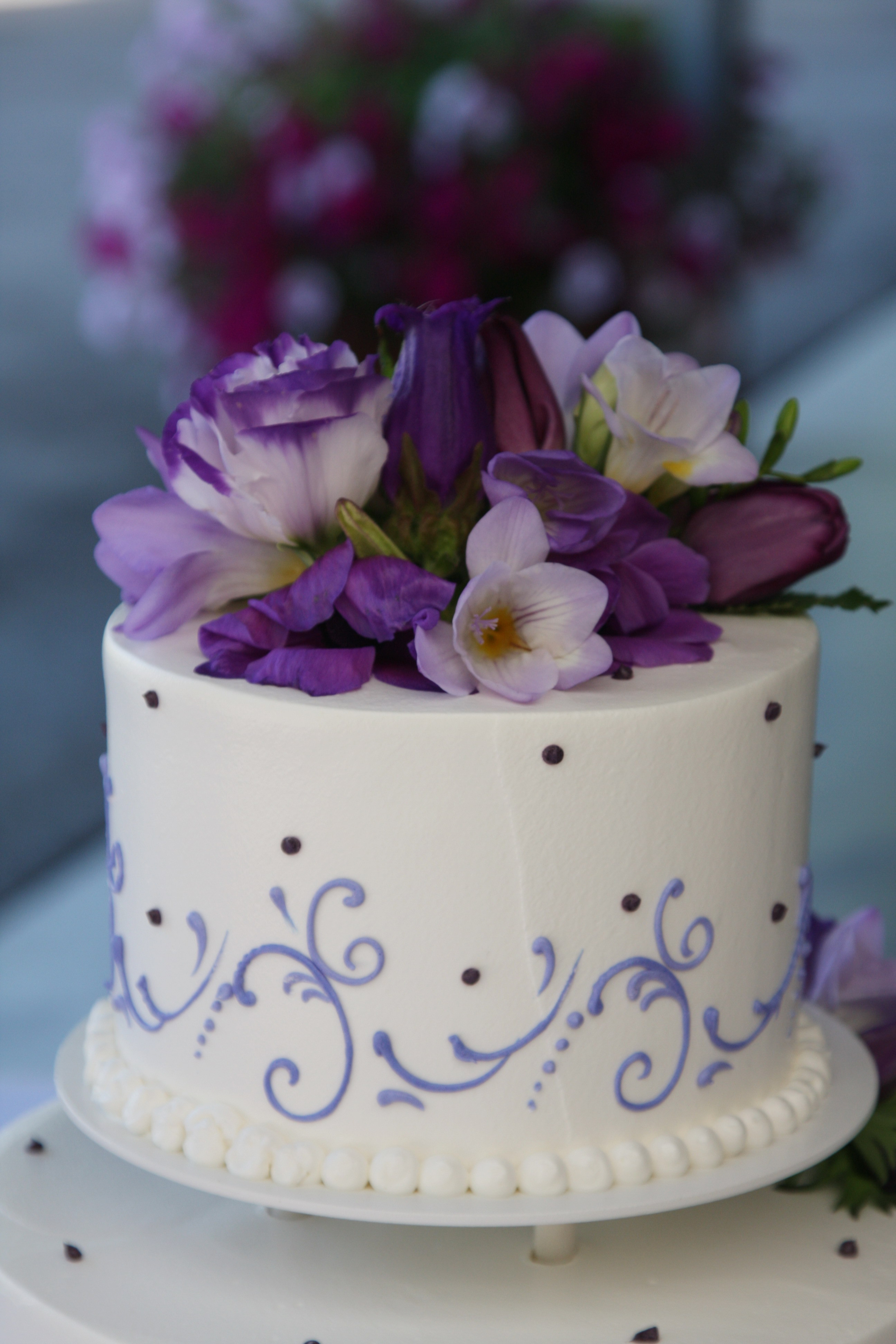 Simple Purple Wedding Cakes
 Simple purple wedding cakes idea in 2017