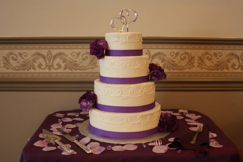 Simple Purple Wedding Cakes
 Simple purple wedding cakes idea in 2017