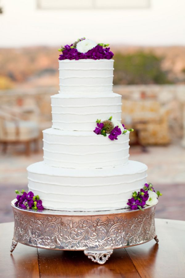 Simple Purple Wedding Cakes
 Simple purple wedding cakes idea in 2017