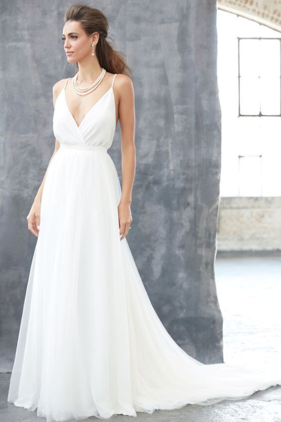 Simple Spaghetti Strap Wedding Dress
 25 best ideas about Spaghetti strap wedding dress on