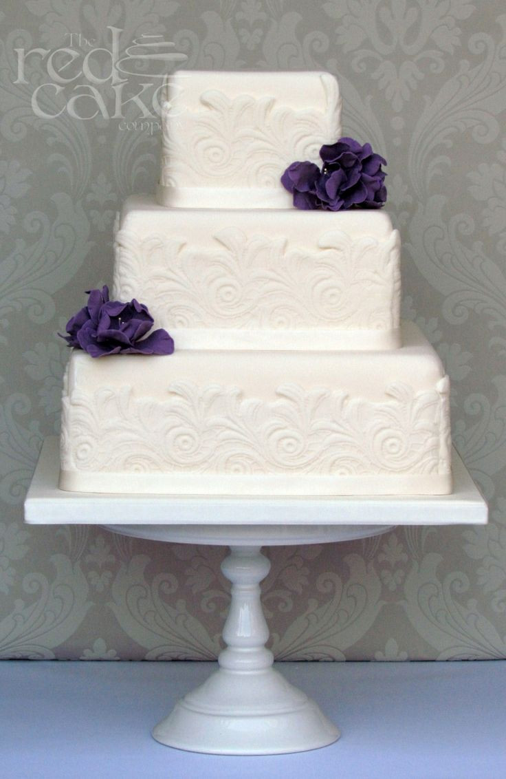 Simple Square Wedding Cakes
 25 Best Ideas about Ivory Square Wedding Cakes on