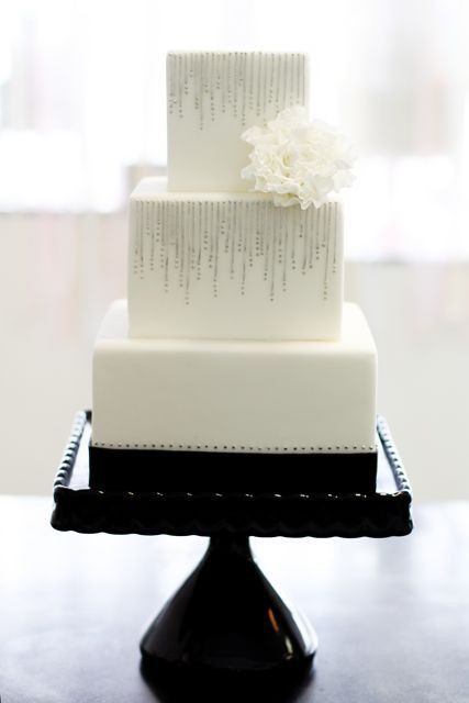 Simple Square Wedding Cakes
 49 Amazing Black and White Wedding Cakes