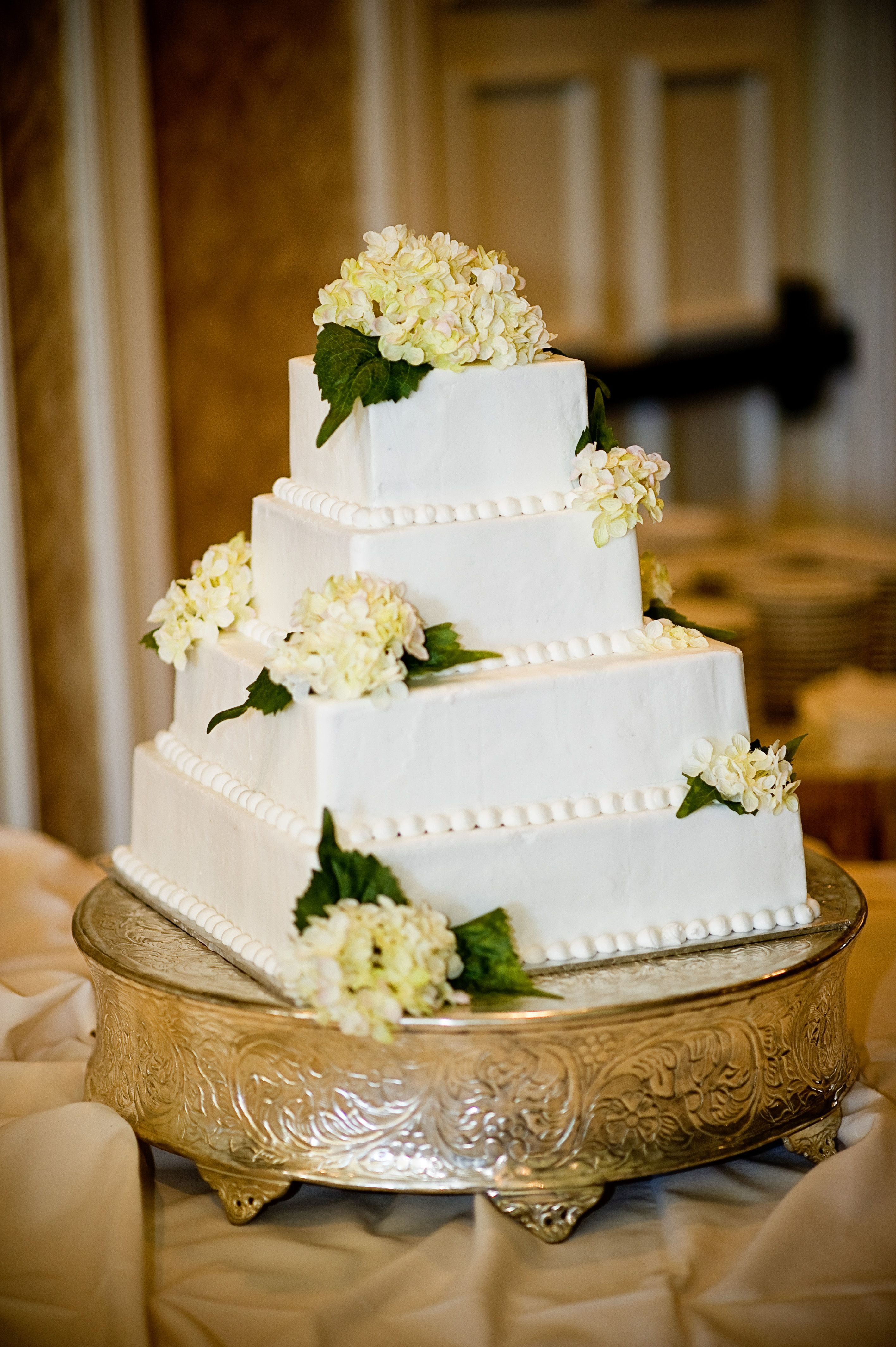 Simple Square Wedding Cakes
 Simple square wedding cake Traditional Southern pound