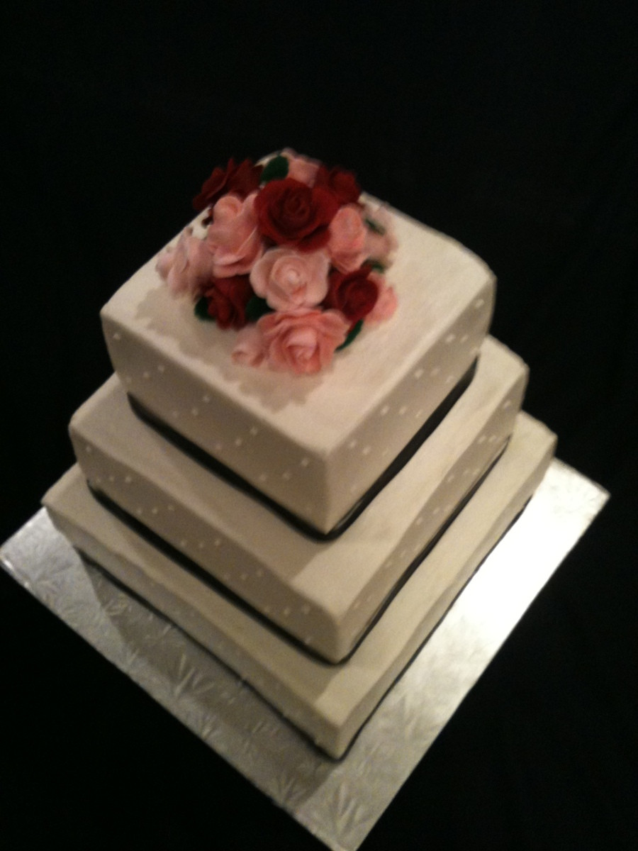 Simple Square Wedding Cakes
 Simple Square Wedding Cake CakeCentral