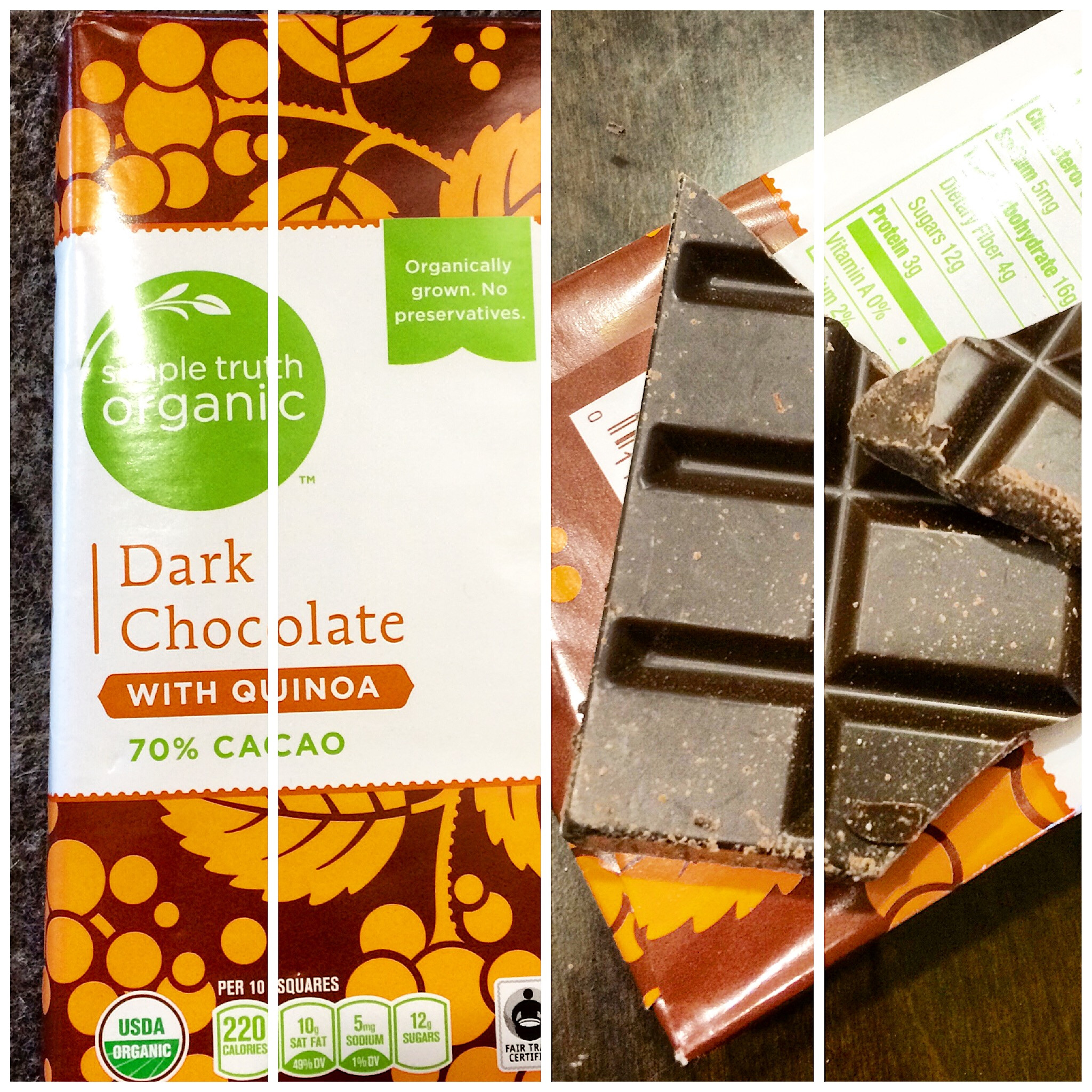 Simple Truth Organic Quinoa
 Chocolate with Quinoa = Sweet Surprise