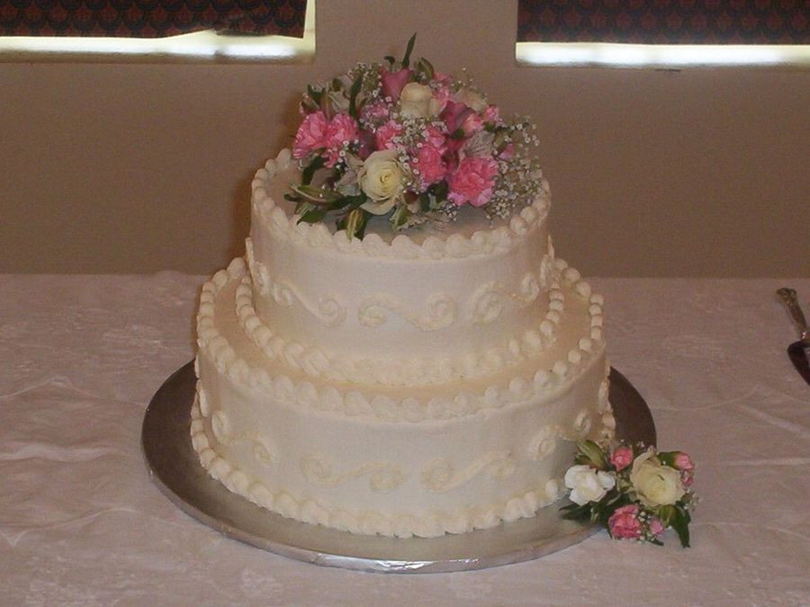 Simple Two Tier Wedding Cakes
 2 Tier Round Wedding Cake CakeCentral