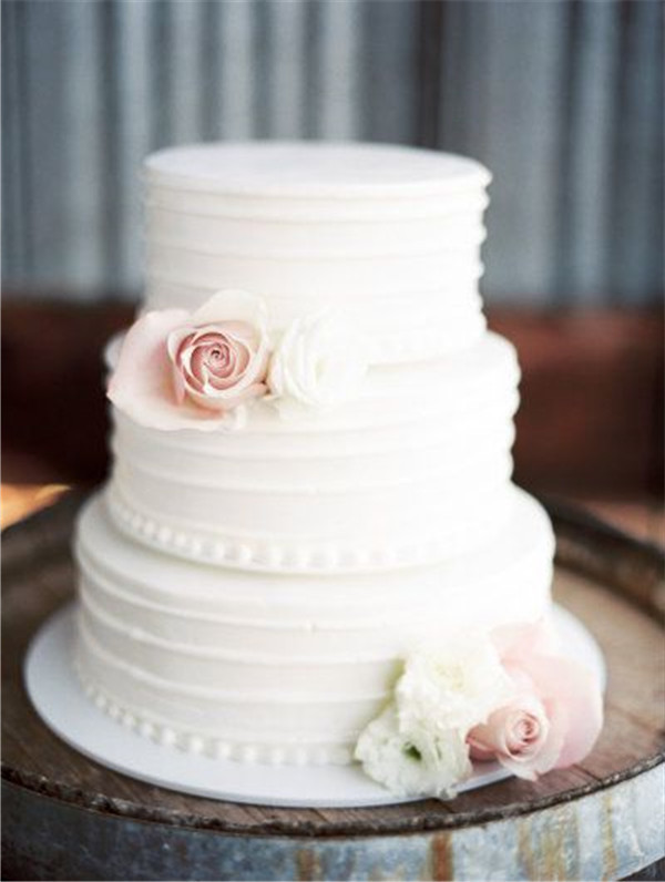 Simple Wedding Cakes Design
 40 Elegant and Simple White Wedding Cakes Ideas