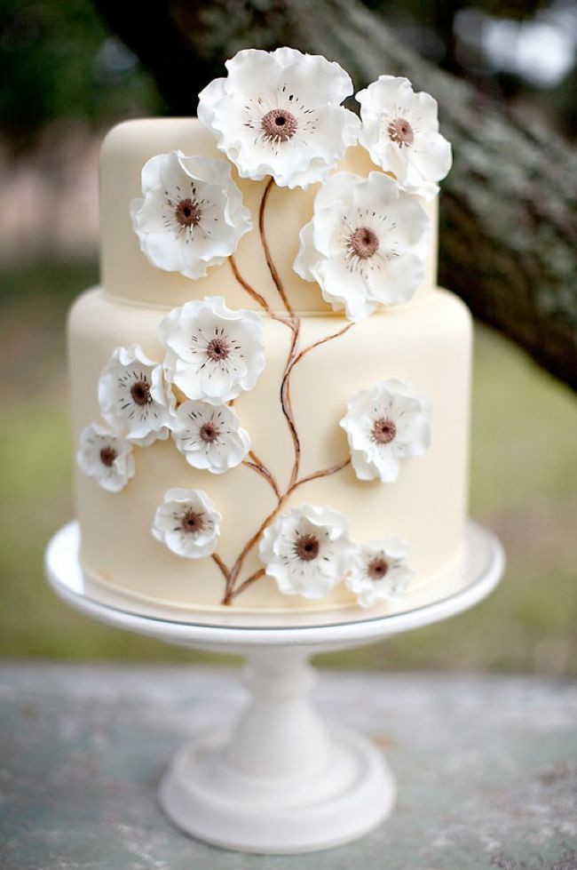 Simple Wedding Cakes With Flowers
 Simple flower cake WOW CAKES Pinterest