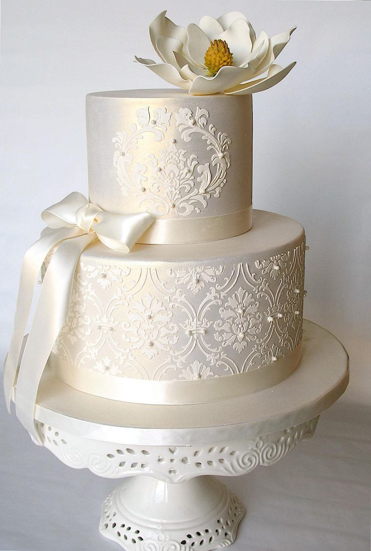 Simple White Wedding Cake
 Simple Elegant Wedding Cakes Wedding and Bridal Inspiration