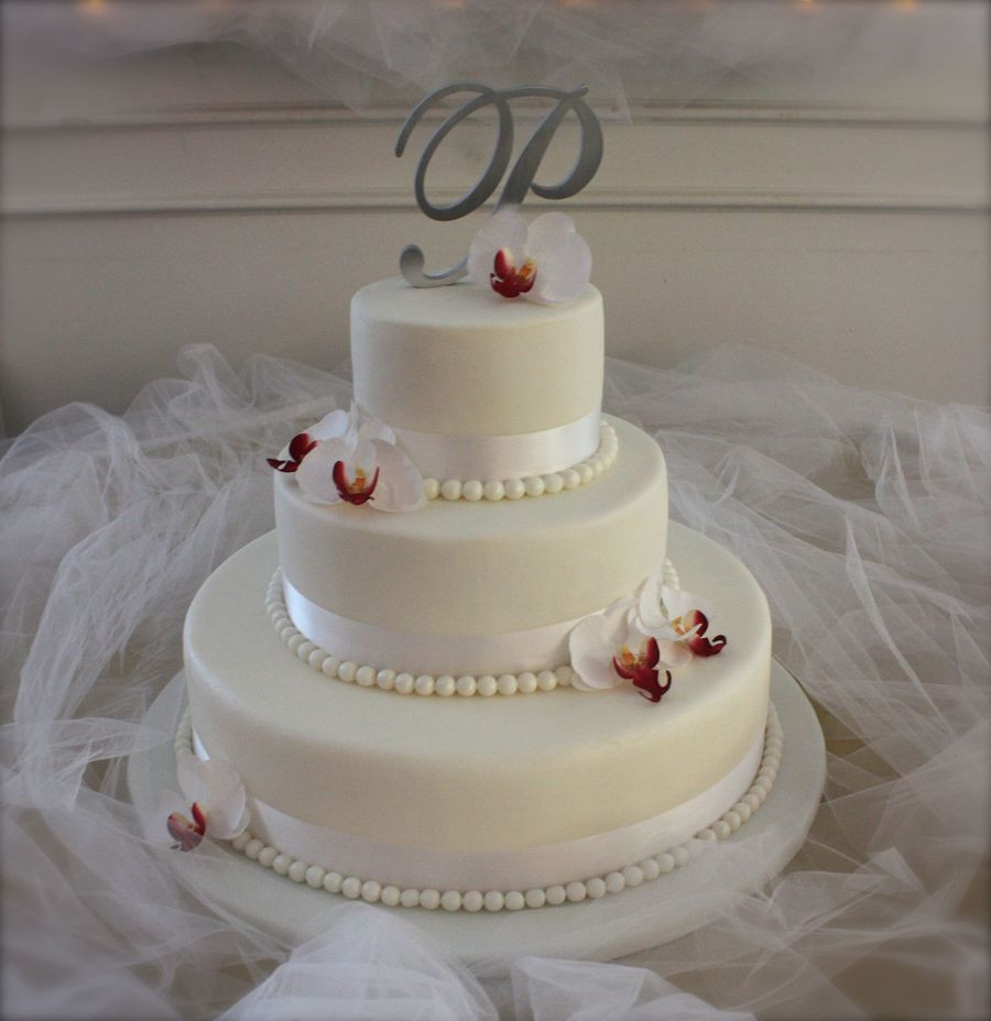Simple White Wedding Cake
 Simple White Wedding Cake CakeCentral