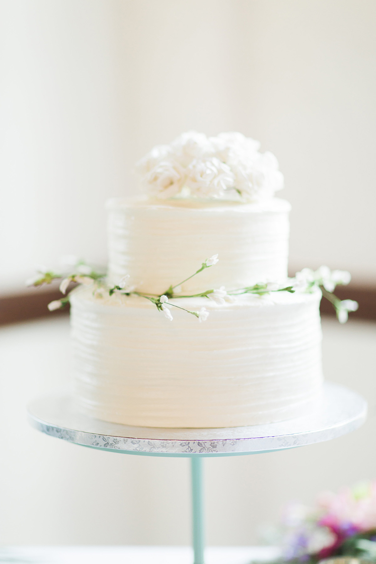 Simple White Wedding Cake
 Eclectic Jacksonville Beach Wedding Jocelyn & Frankie at