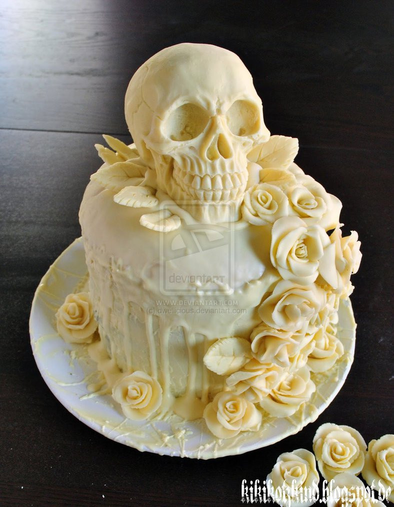 Skeleton Wedding Cakes
 Our skull wedding cake by dwellicious on DeviantArt