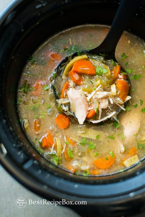 Slow Cooker Chicken Soup Recipes Healthy
 Favorite Slow Cooker Chicken Ve able Soup Recipe that s