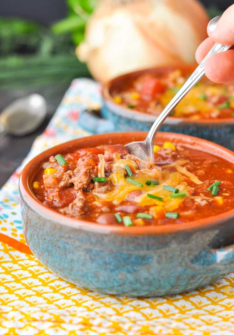 Slow Cooker Ground Beef Recipes Healthy
 Healthy Slow Cooker Chili The Seasoned Mom