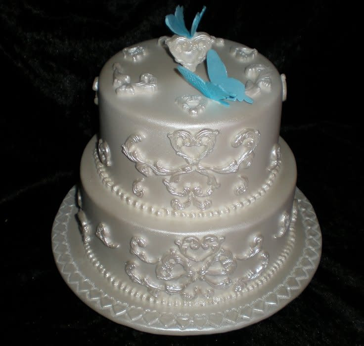 Small 2 Tier Wedding Cakes
 Small 2 tier Wedding Cake Cake by Sugarart Cakes