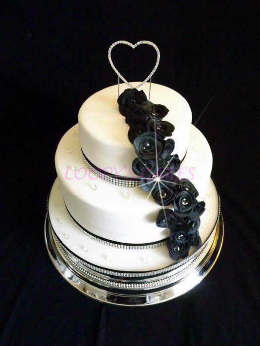 Small 2 Tier Wedding Cakes
 Small 2 tier wedding cake Cake by Loopy CakesDecor