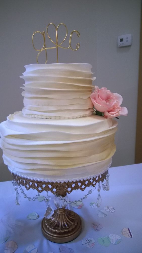 Small Elegant Wedding Cakes
 Small but elegant wedding cake Cakes by Me