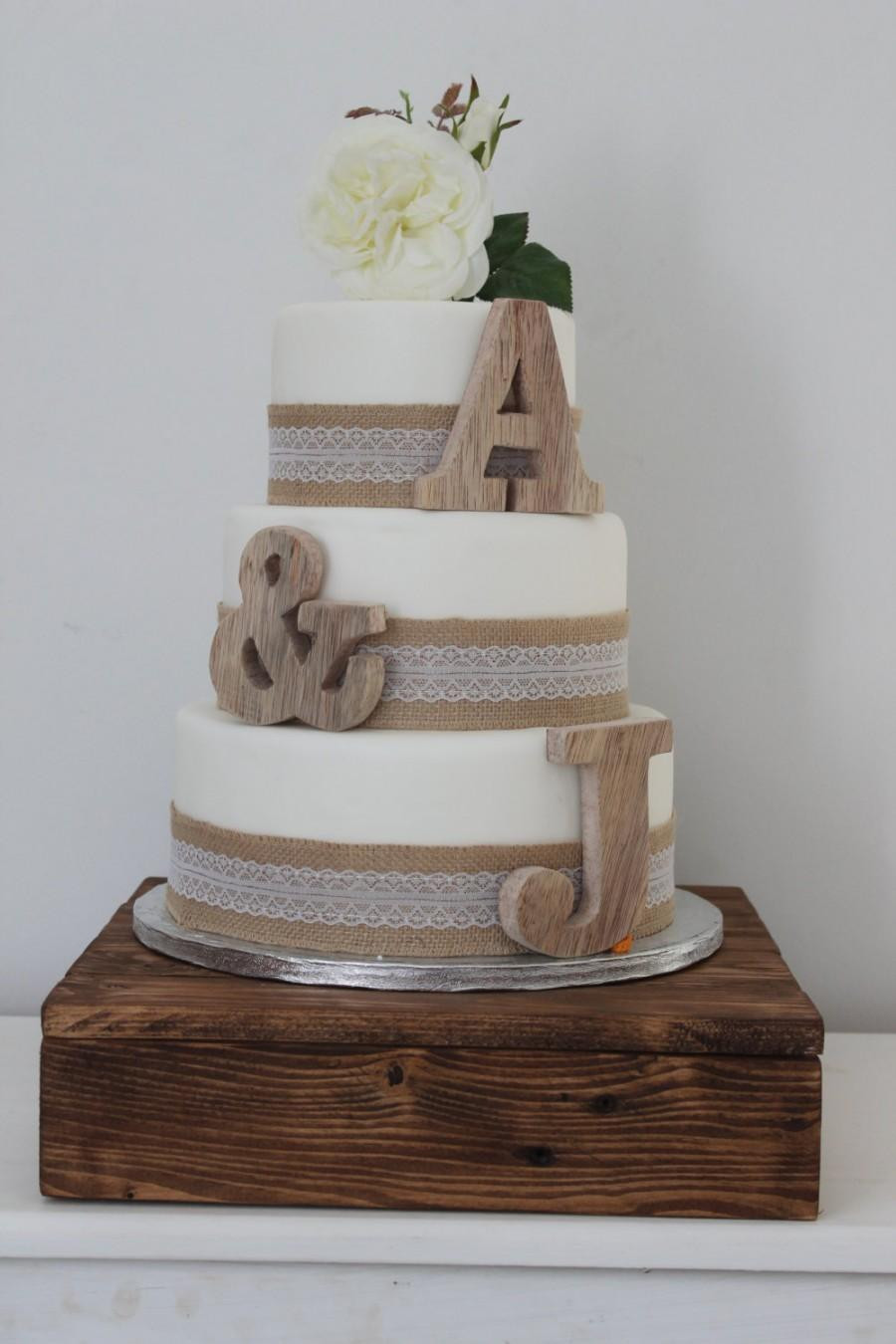 Small Rustic Wedding Cakes
 Rustic Wedding Cake Toppers Personalised Cake Toppers