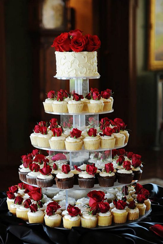 Small Wedding Cakes With Cupcakes
 100 Ideas about Beautiful Wedding Cupcakes