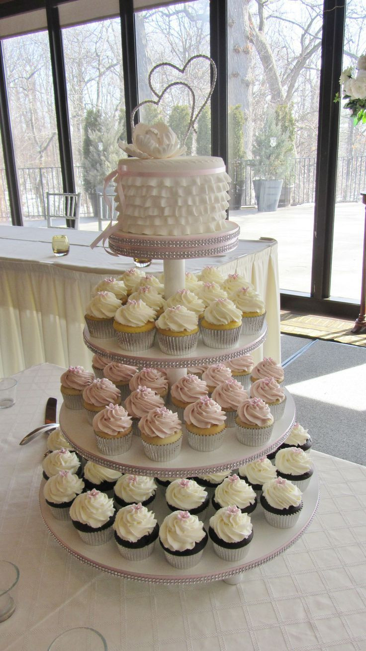 Small Wedding Cakes With Cupcakes
 Wedding cupcake tower really like the small wedding cake