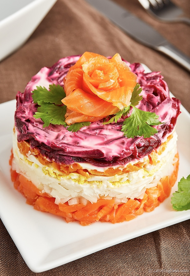 Smoked Salmon Salad Recipes Healthy
 Smoked Salmon Salad Cake i FOOD Blogger