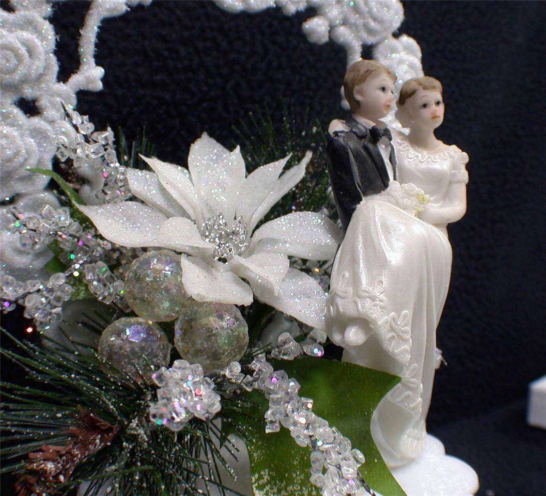 Snow White Wedding Cake Topper
 Christmas Winter Wonderland Sparkle Snow White Wedding