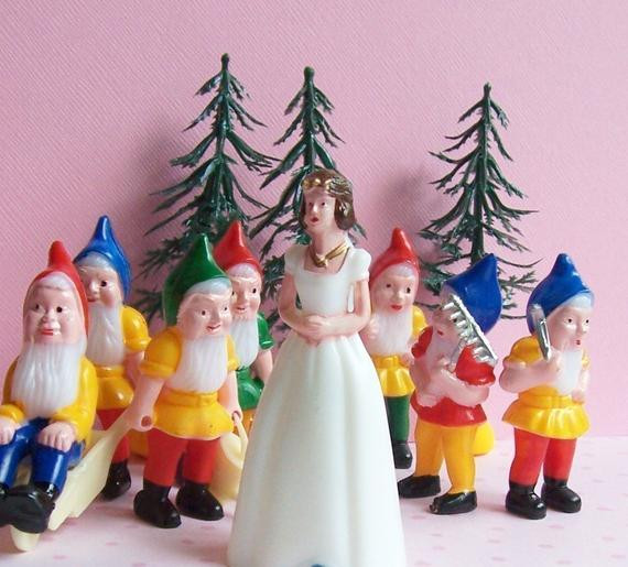 Snow White Wedding Cake Topper
 RESERVED for TrashDisco Snow White Cake Topper Set