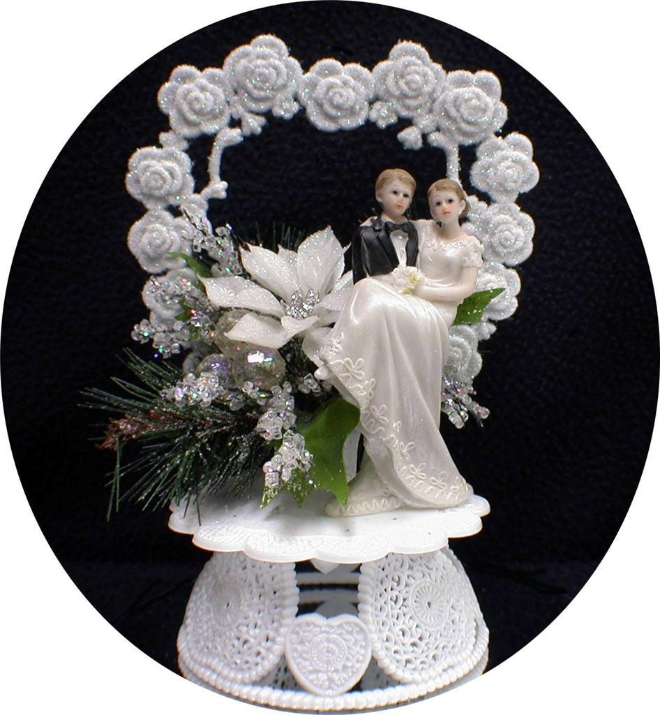 Snow White Wedding Cake Topper
 Christmas Winter Wonderland Sparkle Snow White Wedding