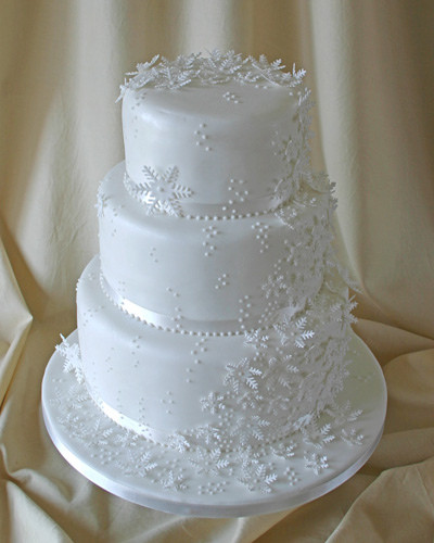 Snowflakes Wedding Cakes
 3 Tied Snowflake Cake CakeCentral