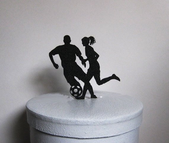 Soccer Wedding Cakes
 Wedding Cake Topper Soccer Football Soccer by Plasticsmith