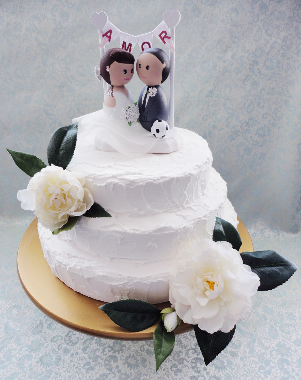 Soccer Wedding Cakes
 DSMeeBee Soccer Wedding Cake Topper with a Custom AMOR
