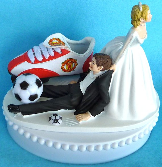 Soccer Wedding Cakes
 Wedding Cake Topper Manchester United Man U Soccer Themed w