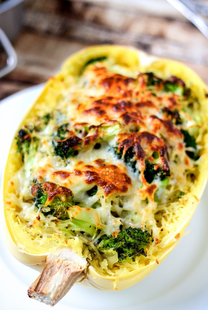 Spaghetti Squash Healthy Recipes
 Broccoli & Cheese Stuffed Spaghetti Squash