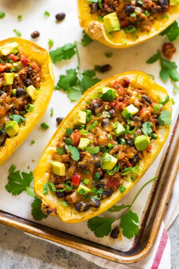 Spaghetti Squash Healthy Recipes
 Taco Spaghetti Squash Boats