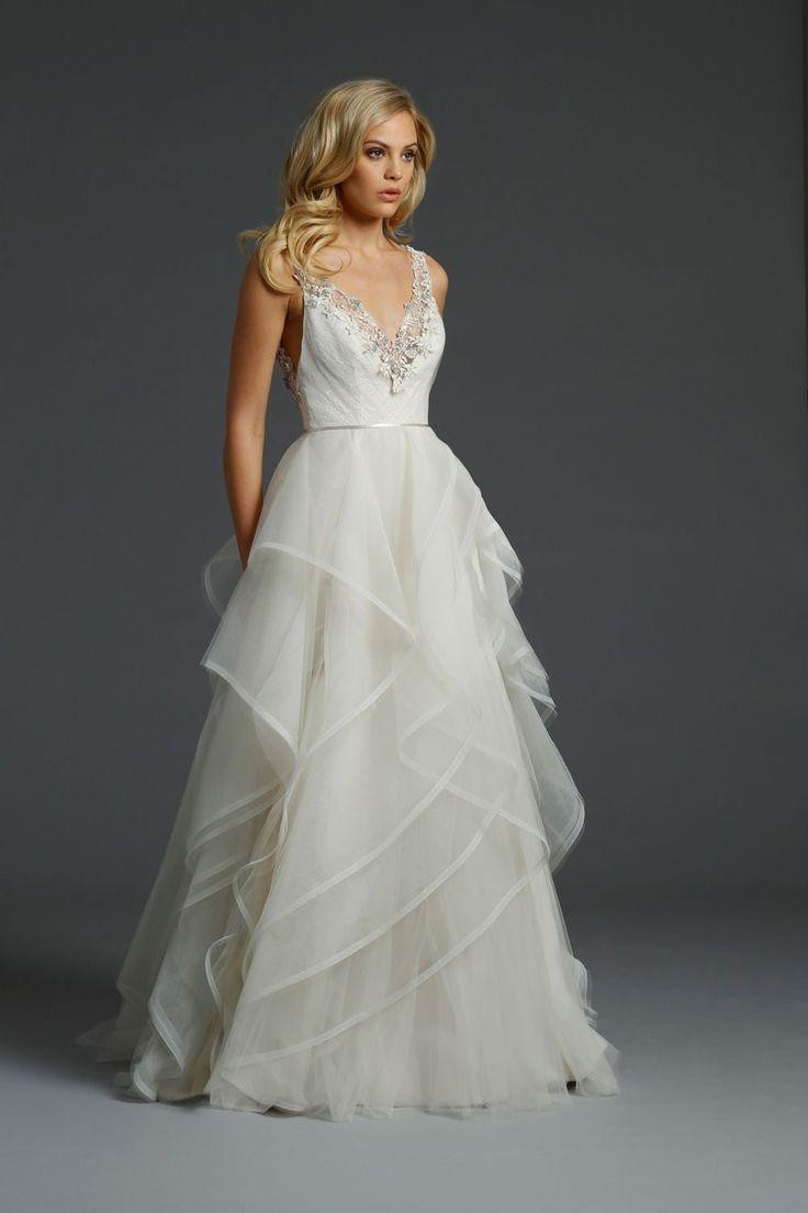 Spaghetti Strap Tulle Wedding Dress
 Tulle Luxury Beading Spaghetti Straps Wedding Gown